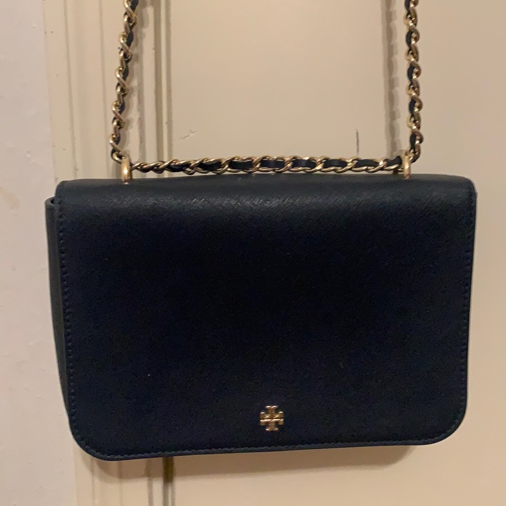 Navy Blue Tory Burch Chain Bag